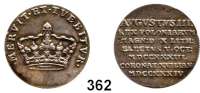 Deutsche Münzen und Medaillen,Sachsen Friedrich August II. 1733 - 1763 1/6 Taler 1734, Dresden (Medaille).  Auf die Krönung zum König von Polen.  3,44 g.