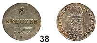 Österreich - Ungarn,Habsburg - Lothringen Franz Josef I. 1848 - 1916 6 Kreuzer 1849 B, Kremnitz.  Frühwald 1607.