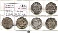 Österreich - Ungarn,Habsburg - Lothringen Franz Josef I. 1848 - 1916 20 Kreuzer 1852 A(2), 53 A, 55 A, B und 1856 B.  LOT 6 Stück.