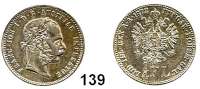 Österreich - Ungarn,Habsburg - Lothringen Franz Josef I. 1848 - 1916 1/4 Gulden 1872.  Frühwald 1553.