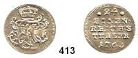 Deutsche Münzen und Medaillen,Sachsen - Hildburghausen Ernst Friedrich Karl 1745 - 1780 1/24 Taler 1760.  1,72 g.  Slg. Merseburger 3574.