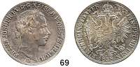 Österreich - Ungarn,Habsburg - Lothringen Franz Josef I. 1848 - 1916 Vereinstaler 1858 B, Kremnitz.  Frühwald 1397.  Kahnt 352.  Jl. 312.  Dav. 21.