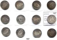 Österreich - Ungarn,Habsburg - Lothringen Franz Josef I. 1848 - 1916 Forint 1882, 83, 84, 85, 86, 87, 88, 89, 90(beide Varianten), 91 und 1892 KB, Kremnitz.  LOT 12 Stück.