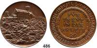 M E D A I L L E N,Städte Gera Bronzemedaille o.J. (Karl Goetz).  Verdienstmedaille der ostthüringischen Industrie- und Handelskammer.  Für treue in der Arbeit.  Wartburg. / Text.  Kienast 361.  45,3 mm.  34,52 g.