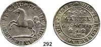 Deutsche Münzen und Medaillen,Braunschweig - Wolfenbüttel Rudolf August und Anton Ulrich 1685 - 1704 24 Mariengroschen 1692 HC-H, Braunschweig.  15,41 g.  Welter 2080.   Dav. 337.