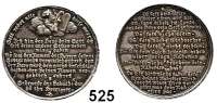M E D A I L L E N,Religion; Liebe und Ehe  Silbermedaille o.J. (18. Jahrhundert).   Auf die 10 Gebote.   Gott auf Wolken sitzend auf die Gebotstafeln zeigend, derunter 11 Textzeilen (1. bis 3. Gebot./ 18 Textzeilen (4. bis 10. Gebot).   26,1 mm.  5,24 g.