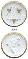 P O R Z E L L A N M Ü N Z E N,Spendenmünzen in Markwertung Berlin 300 Mark 1922 weiß mit Golddekor.  Wirtschaftshilfe der Deutschen Studentenschaft.