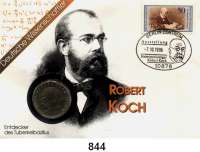 Deutsche Demokratische Republik,  5 Mark 1968.    Koch.  Im Numisbrief (Poststempel : 7.10.1996).