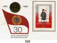 Deutsche Demokratische Republik   PP-Patina !!!!!, 10 Mark 1983.   Kampfgruppen.  Im Numisbrief (Poststempel : 06.09.83).