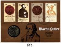 Deutsche Demokratische Republik,  5 Mark 1983.    Schloßkirche.  Im Numisbrief (Poststempel : 09.11.82).