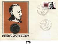 Deutsche Demokratische Republik,  5 Mark 1989.   Ossietzky.  Im Numisbrief (Poststempel : 28.02.89-11).