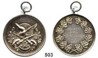 M E D A I L L E N,Schützen Seegefeld-Falkenhagen u. U. Silbermedaille mit Ösde 1930.  20jähriges Bestehen der Schützengilde.  Randpunze: 