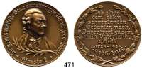 M E D A I L L E N,Personen Klopstock, Friedrich Gottlieb, deutscher Dichter Bronzemedaille 1924.  Zum 200. Geburtstag.  45 mm.  36,23 g.