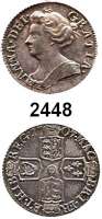 AUSLÄNDISCHE MÜNZEN,Großbritannien Anna 1702 - 1714 Sixpence 1707.  Spink 3594.  KM 522.