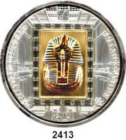 AUSLÄNDISCHE MÜNZEN,Cook Islands  20  Dollars mit aufgeklebten Swarovski-Kristallen 2011.  Meisterwerke der Kunst - Motiv auf Goldbarren (7,75g. fein) 