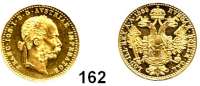 Österreich - Ungarn,Habsburg - Lothringen Franz Josef I. 1848 - 1916 Dukat 1889, Wien.  3,49 g.  Frühwald 1248.  Herinek 158.  KM 2267.  Fb. 493.  GOLD