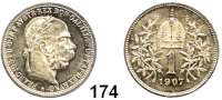 Österreich - Ungarn,Habsburg - Lothringen Franz Josef I. 1848 - 1916 1 Krone 1907.  Frühwald 1980.  Schön 7.  KM 2804.