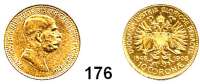 Österreich - Ungarn,Habsburg - Lothringen Franz Josef I. 1848 - 1916 10 Kronen 1908.  (3,05g fein).  60jähriges Regierungsjubiläum.  Frühwald 2184.  Schön 13.  KM 2810.  Fb. 516.  GOLD