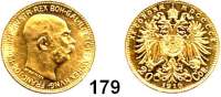 Österreich - Ungarn,Habsburg - Lothringen Franz Josef I. 1848 - 1916 20 Kronen 1910.  (6,09g fein).  Frühwald 1940.  Schön 23.  KM 2818.  Fb. 509.  GOLD