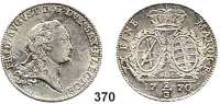 Deutsche Münzen und Medaillen,Sachsen Friedrich August III. 1763 - 1806 (1827) 2/3 Taler 1770 EDC, Dresden.  13,97 g.  Kahnt 1103.  Buck 137.