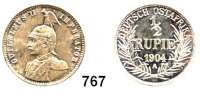 Besetzte Gebiete  -  Kolonien  -  Danzig,Deutsch - Ostafrika  1/2 Rupie 1904 A.