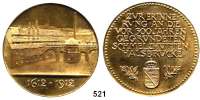 M E D A I L L E N,Bergbau  Vergoldete Bronzemedaille 1912 sign. 