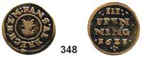 Deutsche Münzen und Medaillen,Mecklenburg - Güstrow Johann Albrecht II. 1611 - 1636 3 Pfennig 1621, Gnoien.  3,21 g.  Kunzel 478 B.