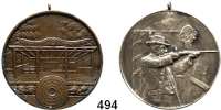 M E D A I L L E N,Schützen Bakum (Niedersachsen) Versilberte Medaille 1929.  Steh. Schütze mit Gewehr. / Schild mir Gravur 