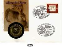 Deutsche Demokratische Republik,  10 Mark 1971.    Dürer.  Im Numisbrief (Poststempel : -9.-7.1993).