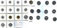 AUSLÄNDISCHE MÜNZEN,Korea/Nord  LOT von 26 verschiedenen Kleinmünzen von 1959 bis 2002.