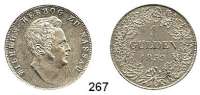Deutsche Münzen und Medaillen,Nassau Wilhelm 1816 - 1839 1 Gulden 1839.  AKS 43.  Jg. 44.