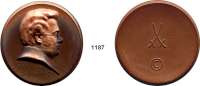 MEDAILLEN AUS PORZELLAN,Moderne Medaillen - Staatliche Porzellanmanufaktur MEISSEN Meissen Braune Medaille 1964 (72 mm, Neuprägung der Medaille von 1939).  Franz Schubert.  W. 4332.
