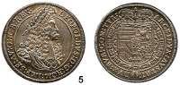 Römisch Deutsches Reich,Haus Habsburg Leopold I. 1657 - 1705 1/2 Taler o.J., Hall.  14,04 g.  Herinek 798.