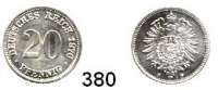 R E I C H S M Ü N Z E N,Kleinmünzen  20 Pfennig 1876 F.