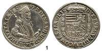 Römisch Deutsches Reich,Haus Habsburg Erzherzog Ferdinand II. 1564 - 1595 Taler o.J.  Hall.  28,16 g.  Voglh.  87.  Dav. 8097.