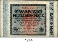 P A P I E R G E L D,Weimarer Republik  20 Milliarden Mark 1.10.1923.  