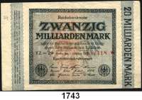 P A P I E R G E L D,Weimarer Republik  20 Milliarden Mark 1.10.1923.  