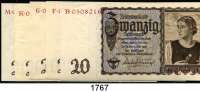 P A P I E R G E L D,R E I C H S B A N K  20 Reichsmark 16.6.1939.  