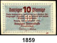 P A P I E R G E L D,D A N Z I G  10 Danziger Pfennige 22.10.1923.  Ros. DAN-38 b..