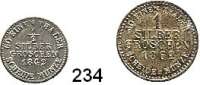 Deutsche Münzen und Medaillen,Hessen - Kassel LOTS     LOTS     LOTS 1/2 Silbergroschen 1842 und 1 Silbergroschen 1862.  AKS 51 und 66.  Jg. 36 und 37.  LOT 2 Stück.