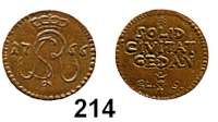 Deutsche Münzen und Medaillen,Danzig, Stadt Stanislaus August 1763 - 1793 Schilling 1766 FL-S.  0,78 g.  Dutkowski/Suchanek 431.