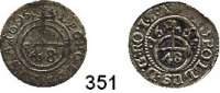 Deutsche Münzen und Medaillen,Wismar, Stadt Leopold I. 1657 - 1705 Schilling (1/48 Taler) 1661 und 1695.  Kunzel 267 und 277.  LOT 2 Stück.