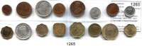 AUSLÄNDISCHE MÜNZEN,Ceylon (Sri Lanka)  LOT von 16 Kleinmünzen zwischen 1903 und 1957.  Darunter 4 Silbermünzen u.a. 50 Cents 1903 und 1942.