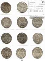 Österreich - Ungarn,Habsburg - Lothringen Franz I. (1792) 1806 - 1835 20 Kreuzer 1803 B, 1808 A, 1809 A, 1810 A, 1811 B, 1815 A, 1816 B, 1823 A, 1826 A, 1830 A und 1834 B.  LOT 11 Stück.