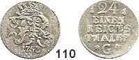 Deutsche Münzen und Medaillen,Preußen, Königreich Friedrich II. der Große 1740 - 1786 1/24 Taler 1753 G, Stettin. 2,09 g.  Kluge 184.1.   v.S. 753.  Olding 177 c.