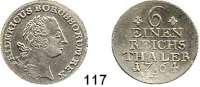 Deutsche Münzen und Medaillen,Preußen, Königreich Friedrich II. der Große 1740 - 1786 1/6 Taler 1764 A, Berlin. 5,46 g.  Kluge 154.1.  v.S. 587.  Olding 80 a.