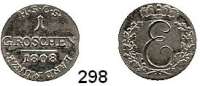 Deutsche Münzen und Medaillen,Sachsen - Coburg - Saalfeld Ernst 1806 - 1826 (1844) Groschen 1808.  AKS 141.  Jg. 228.