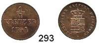 Deutsche Münzen und Medaillen,Sachsen - Meiningen Bernhard II. Erich Freund 1803 - 1866 1/4 Kreuzer 1854.  AKS 211.  Jg. 440.