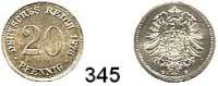 R E I C H S M Ü N Z E N,Kleinmünzen  20 Pfennig 1876 G.