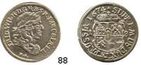 Deutsche Münzen und Medaillen,Brandenburg - Preußen Friedrich Wilhelm der Große Kurfürst 1640 - 1688 18 Gröscher 1674 HS, Königsberg.  6,76 g.  v.S. 1629.